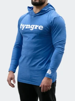 Hoodie Flow Mens Deep Blue Melange