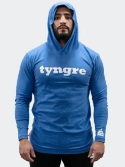 Hoodie Flow Mens Deep Blue Melange