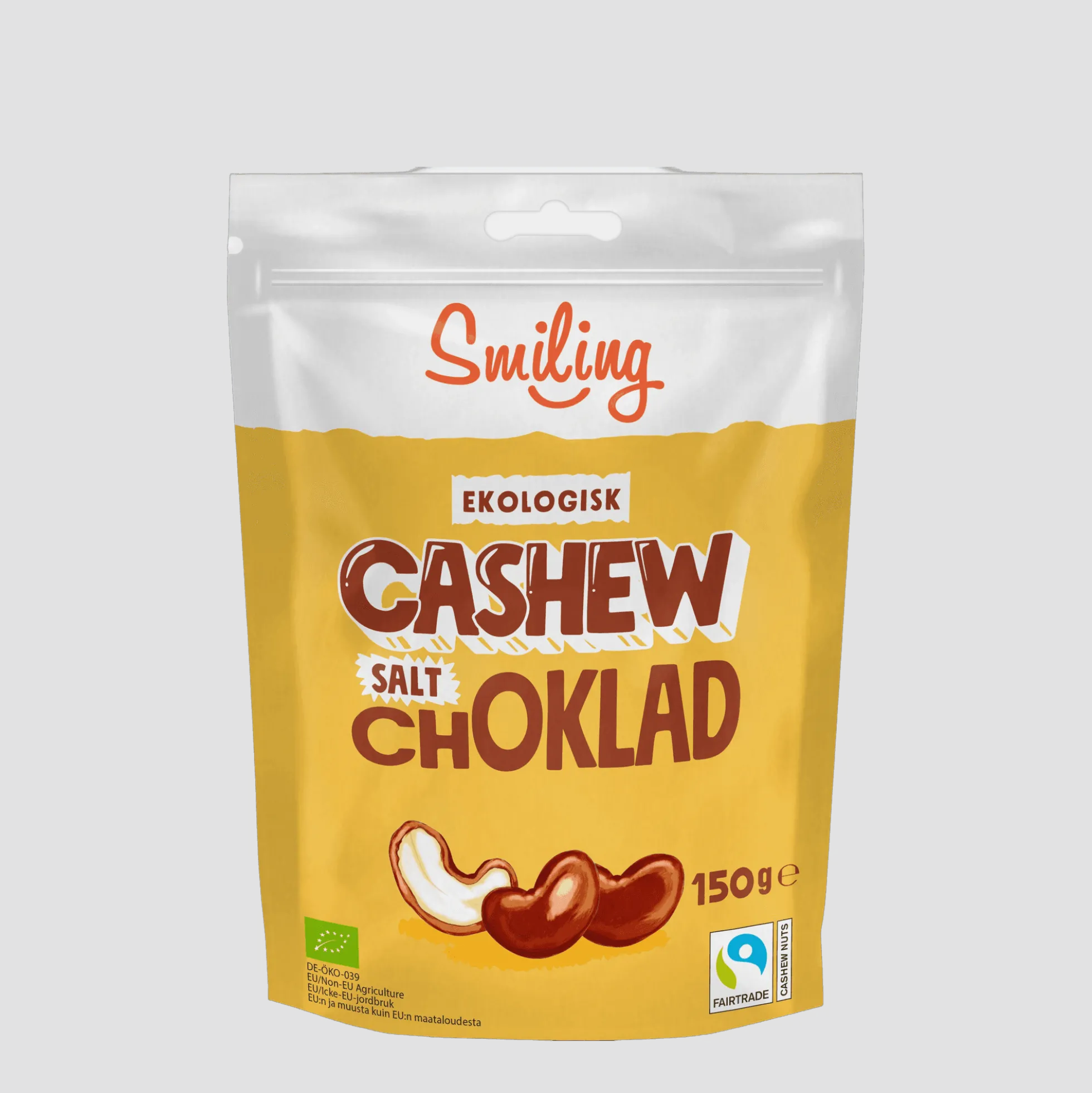 Smiling Cashew Salt Choklad 150g 7-pack