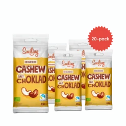 Smiling Cashew Salt Choklad 45g 20-pack
