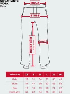 Sweatpants Work Womens Black