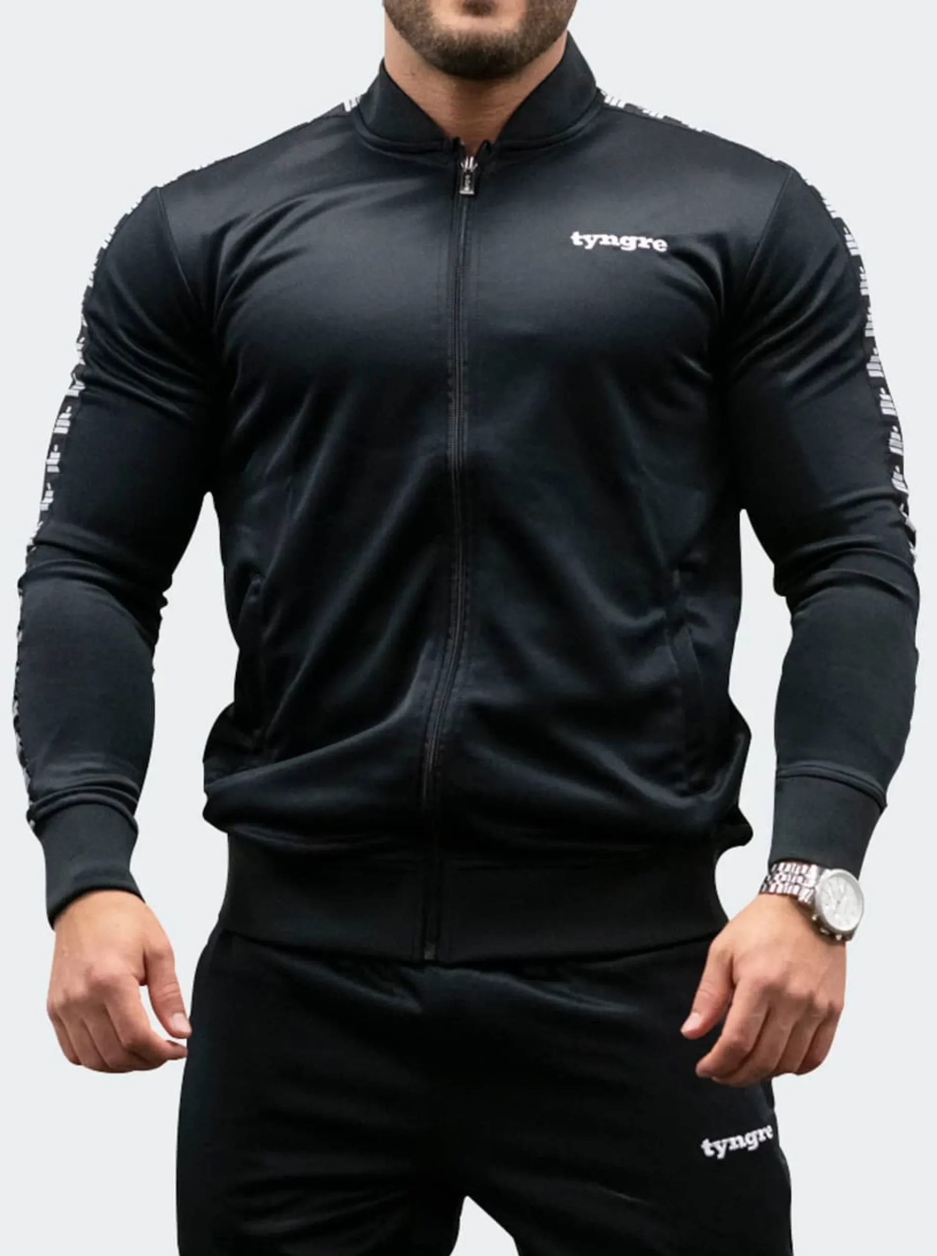 Tracksuit Jacket Mens Black