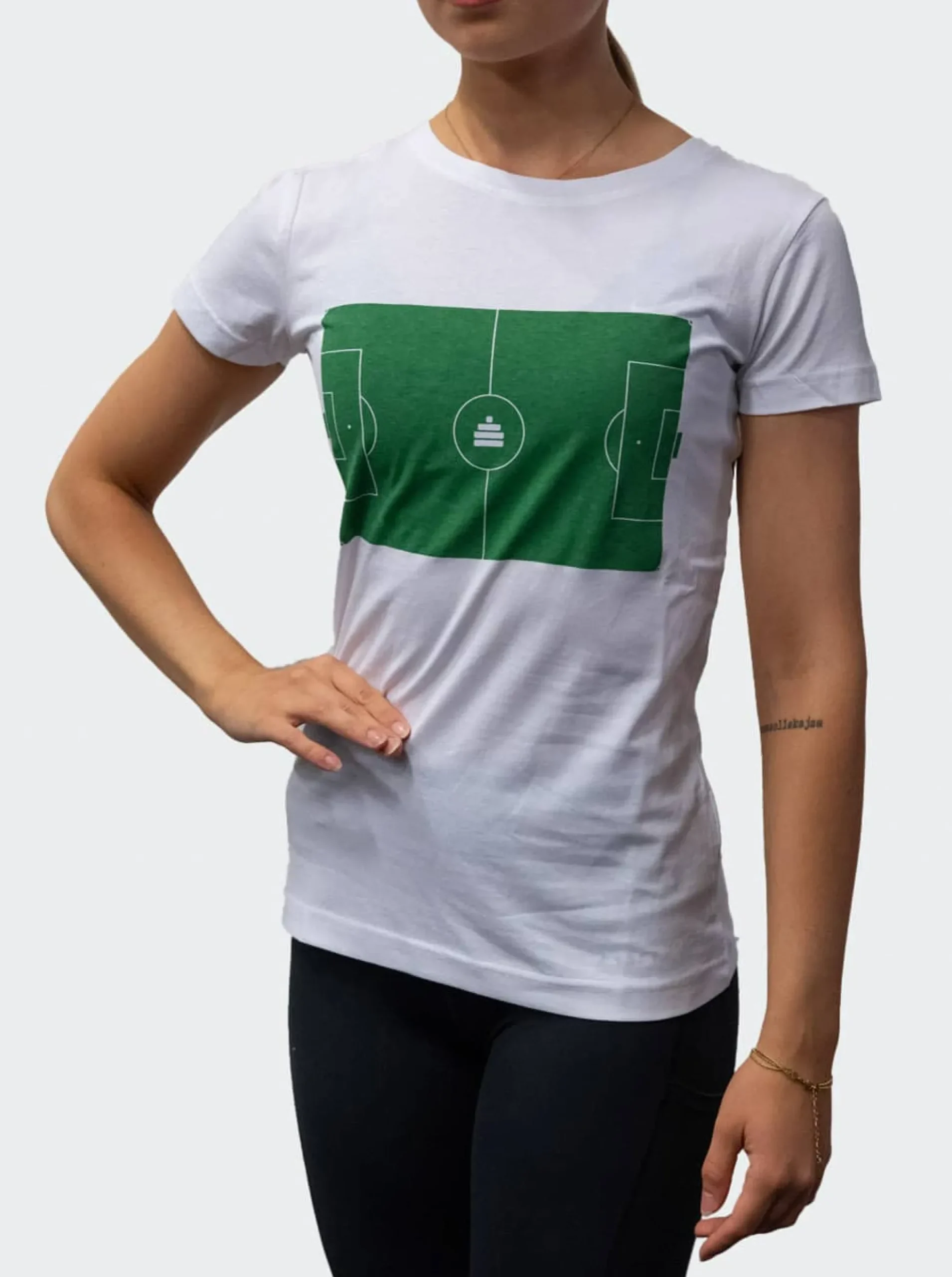 T-Shirt Football Womens White