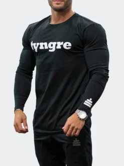 T-Shirt Long Sleeve Mens Black