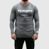 T-Shirt Long Sleeve Mens Dark Grey Melange