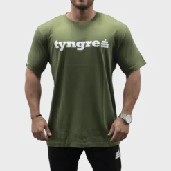 T-Shirt Loose Fit Logo Mens Army