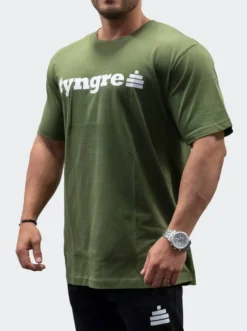 T-Shirt Loose Fit Logo Mens Army