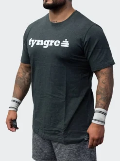 T-Shirt Loose Fit Logo Mens Black Melange