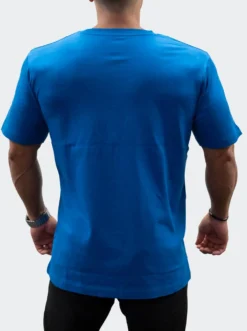 T-Shirt Loose Fit Logo Mens Blue/Yellow