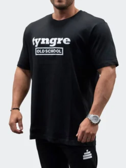 T-Shirt Loose Fit Old School Mens Black