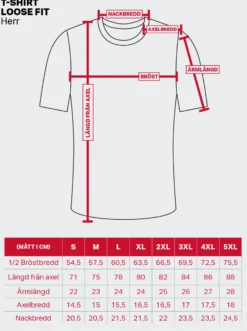 T-Shirt Loose Fit Print Mens Charcoal