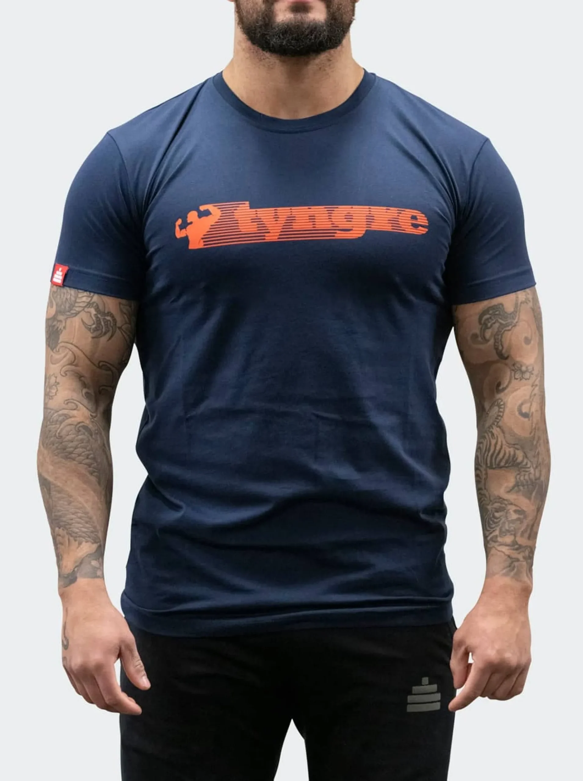 T-Shirt Pose Mens Navy/Orange