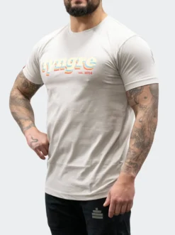 T-Shirt Retro Mens Warm Grey